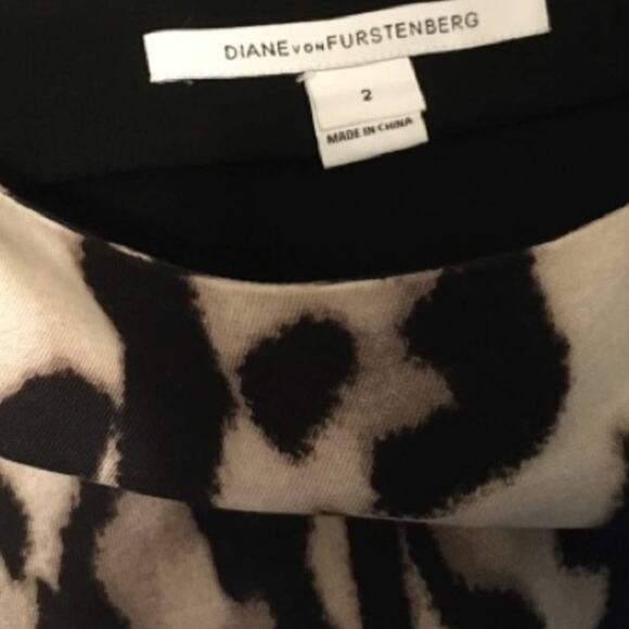 Diane‎ von Furstenberg Mae Mikado Pencil Skirt Leopard Animal Print Women's 2 - Picture 3 of 12